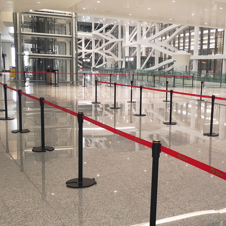 U shaped stanchions in Beijing Daxing airport